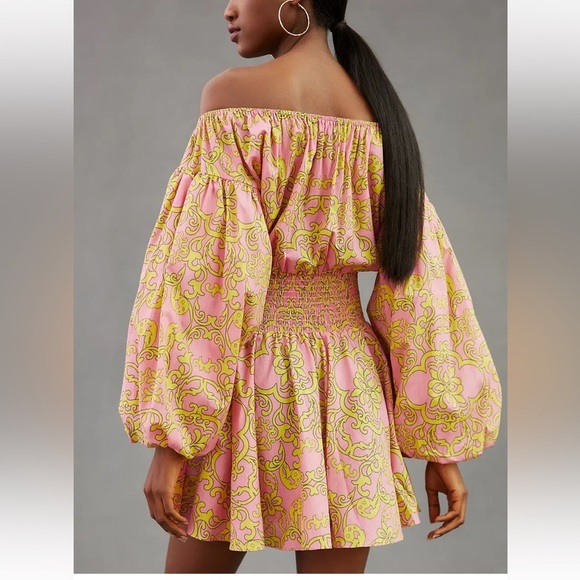 Anthropologie MISA Smocked Waist Mini Dress size Medium - Picture 3 of 13